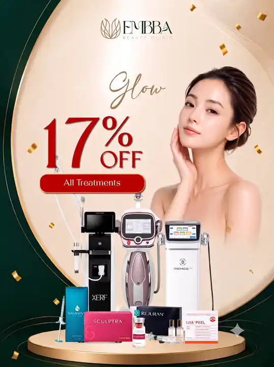 Embba Beauty Clinic promotion with 17 percent off all treatments